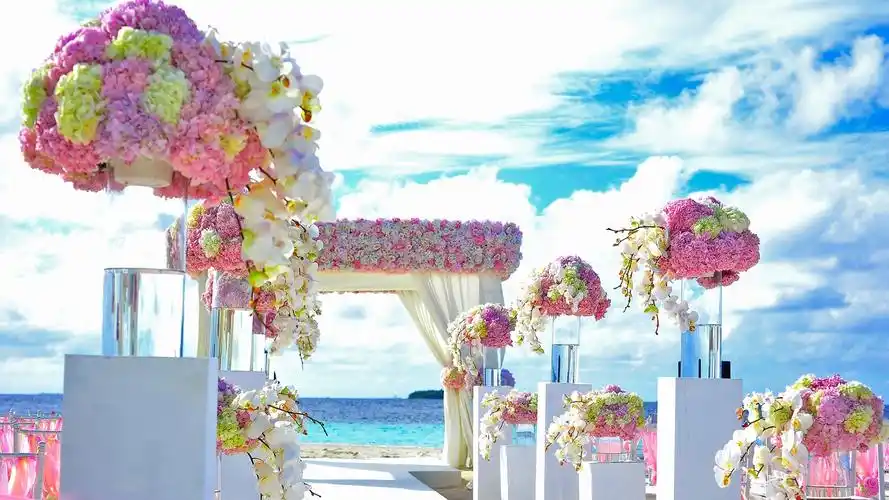 浪漫的结婚典礼现场