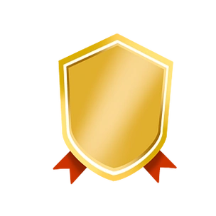 金色盾牌徽章插画