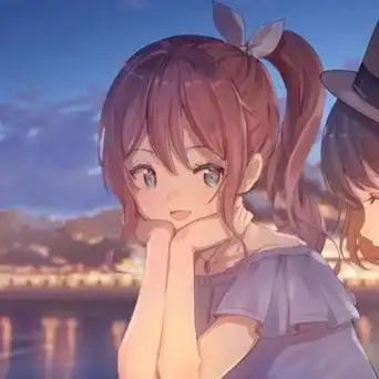 手绘少女心闺蜜双人头像