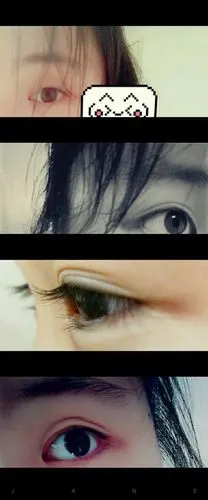 双眼皮是抠的,但是褐色瞳孔是真的