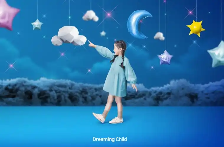 10款儿童摄影写真立体背景模板psd设计素材 childrens photo templat