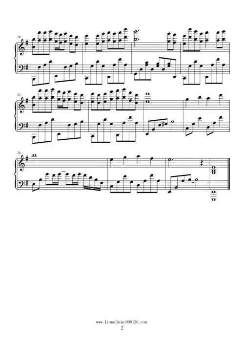 《谪仙》钢琴谱-改编:林伟《谪仙》钢琴谱-环球钢琴网