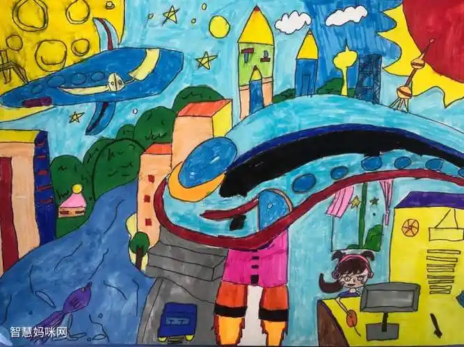 三年级科技筑梦之科幻画优秀作品
