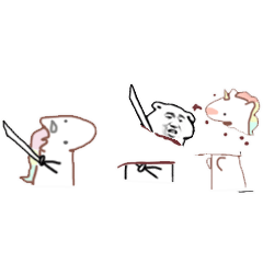 抖音表情包砍彩虹马表情包