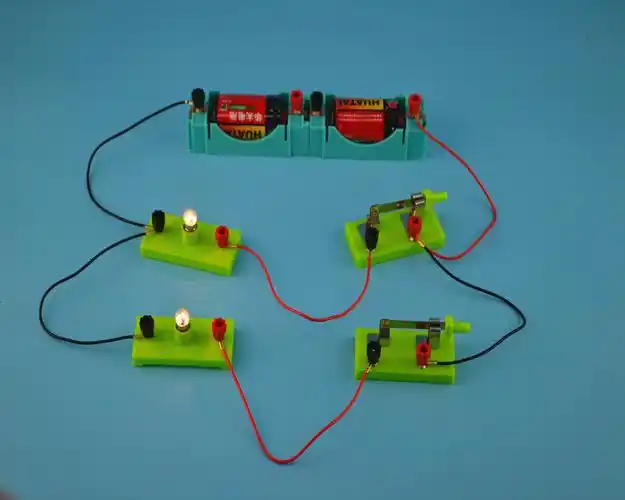 小学科学电路实验材料串联电路并联电路电池盒开关灯座小灯泡全套