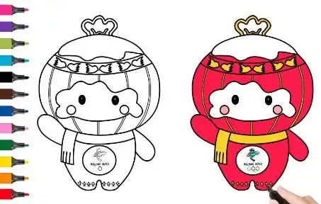 怎样画雪容融简笔画北京冬季奥运会ai美术绘画课程