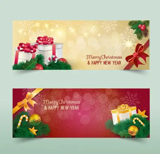 圣诞节横幅设计素材设计模板素材