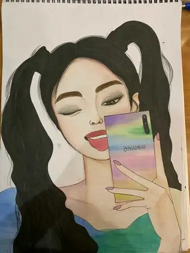 blackpink jennie 手绘