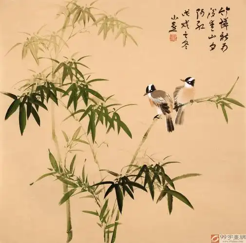 已售皇甫小喜四尺斗方喜鹊登枝河南著名花鸟画家