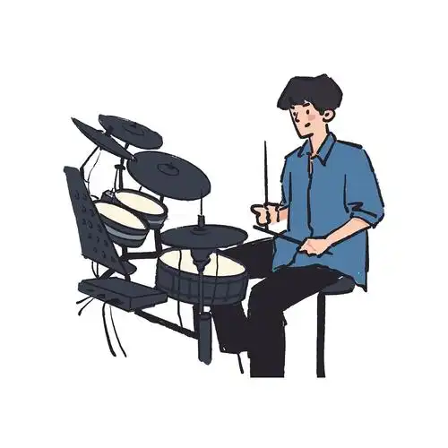 架子鼓09|插画|新锐潮流插画|没鱼啊没鱼啊 - 原创作品 - 站酷