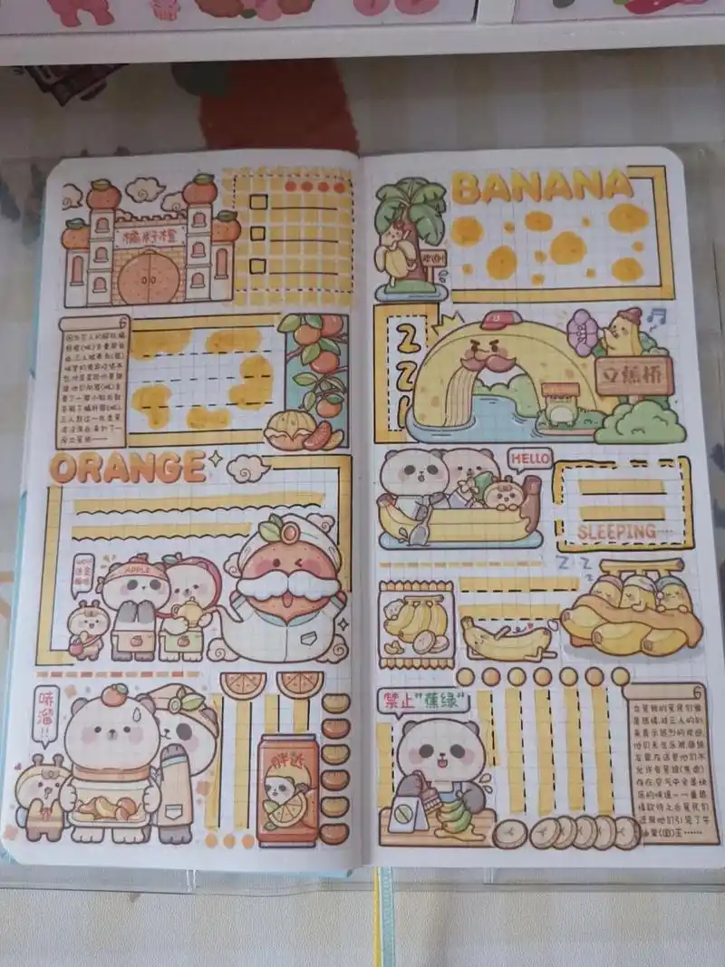 weeks | 小麻薯奶盖熊水果大冒险 |手帐排版