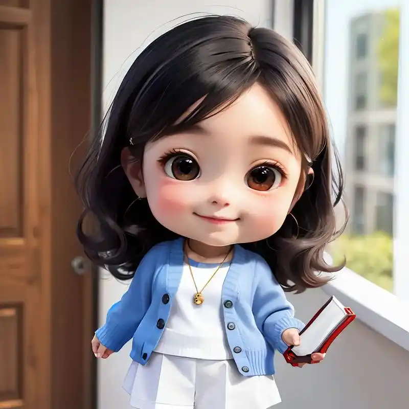 女老师3d头像#卡通头像 #q版小人也太萌了 - 抖音