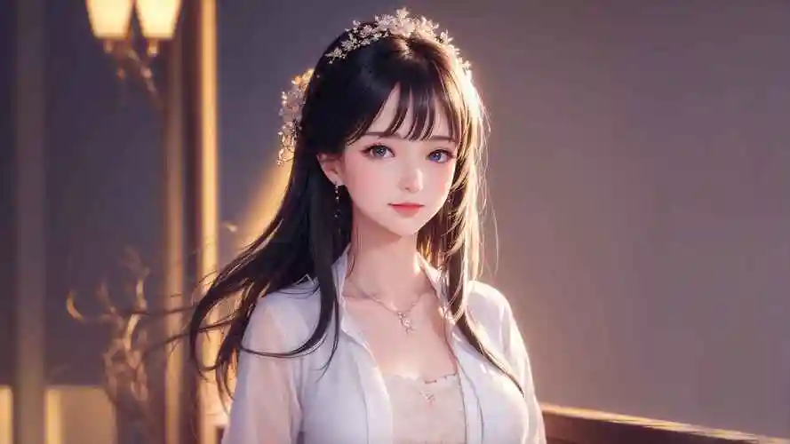 漂亮长发白色衣服二次元动漫女生壁纸