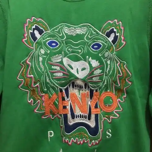 kenzo老虎头卫衣绿色