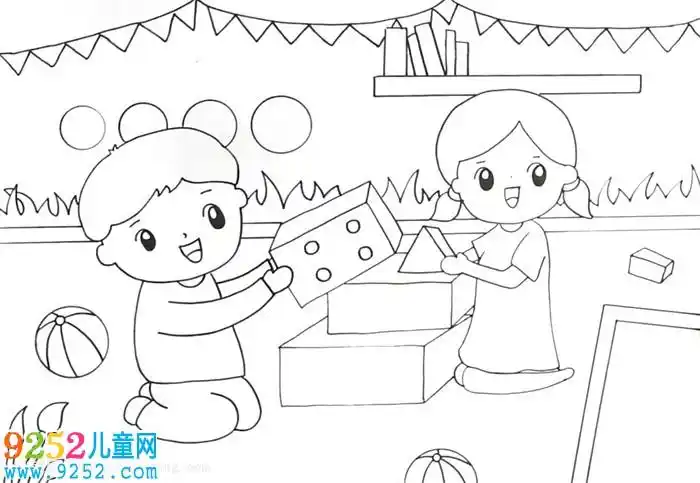 我的幼儿园怎么画小学生手抄报素材