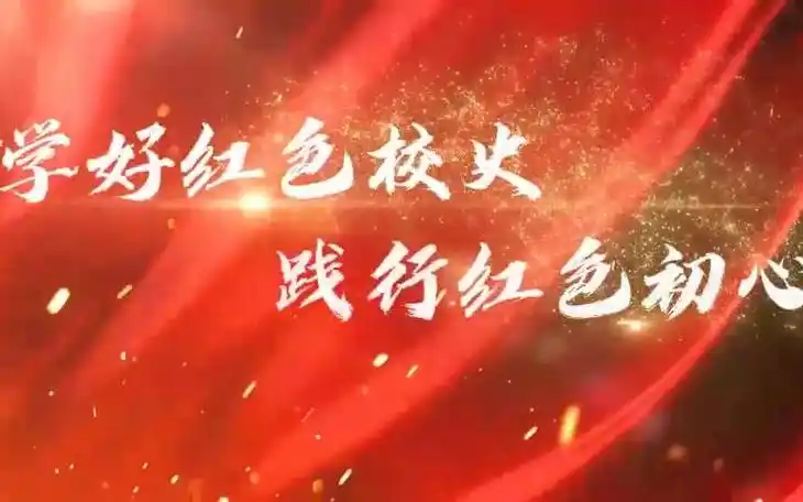 《学习红色党史 践行红色初心》爱国红色恢弘大气演讲通用背景视频