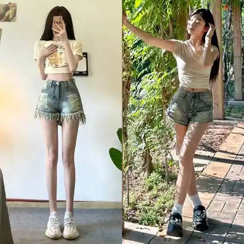 夏日牛仔短裤搭配攻略,针对身材去选款,轻松变身时髦精