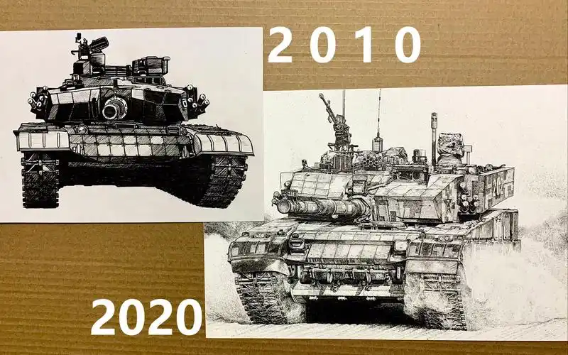 【十年绘画史】军事类素描 喜欢,热爱就去坚持下去