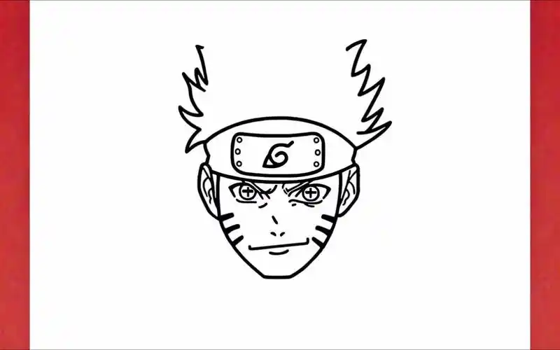 简笔画教你一步一步画火影忍者漩涡鸣人超级简单的绘画一看就会