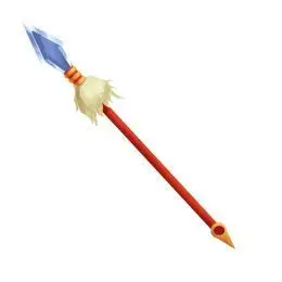 卡通手绘武器红缨枪游戏道具插画