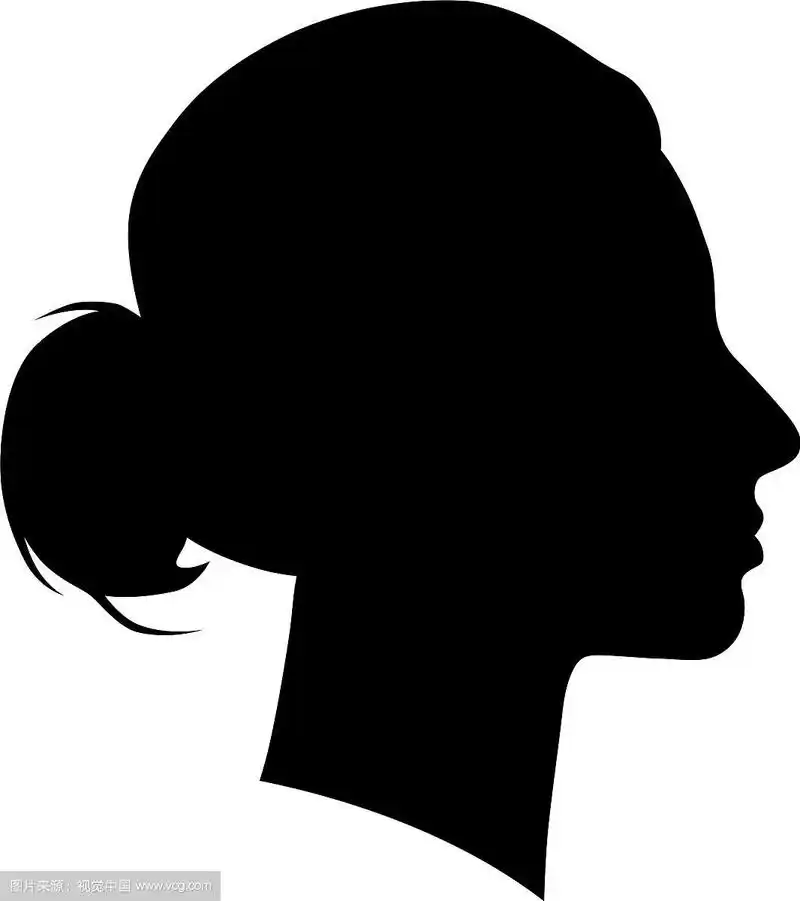 一个女人的侧面剪影