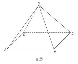 用斜二测画法画出底面边长为4cm,高为3cm的正四棱锥的直观图.