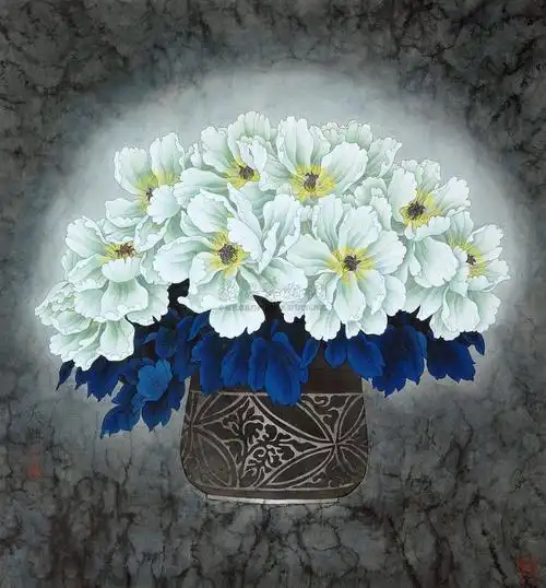 0241 工笔花卉 镜心 设色纸本