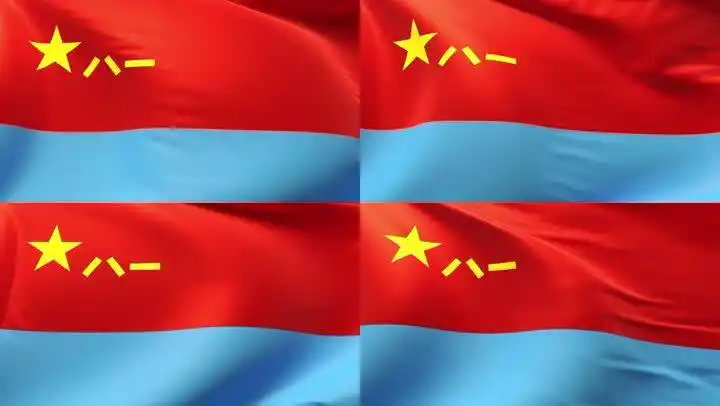 空军军旗部队军队飞舞飘扬舞动动态循环背景无限循环4k高清循环动画