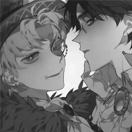 黑白兄弟头像一左一右动漫图片