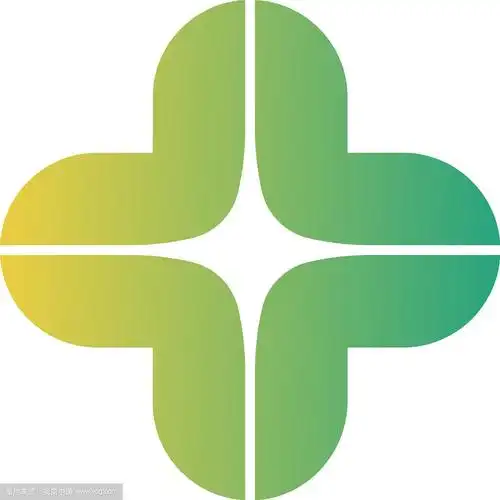 抽象的医学十字星标志色彩创意