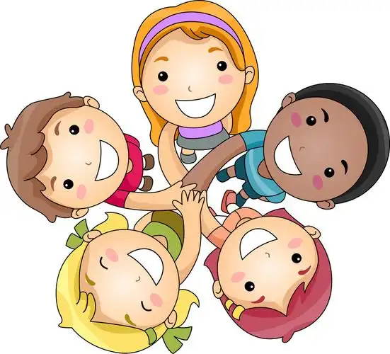 一起仰头的卡通儿童模板下载,卡通,卡通儿童,卡通人物,男孩,女孩,微笑