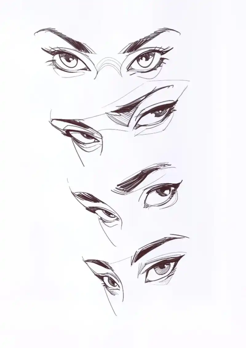 来画眼睛～#速写 #人体结构 #零基础学画画 #漫画 #绘画 - 抖音