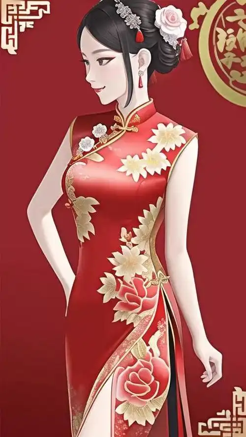 用红色主题,一个喜庆的颜色,说到喜庆,没有比新嫁娘的红色嫁衣更喜庆