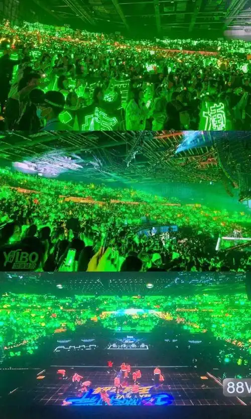今天的街舞决赛现场王一博粉丝也太猛了,这满场绿海#王一博又跳舞了