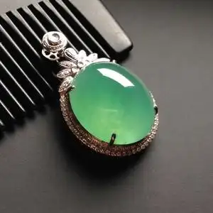 【翡翠大蛋面镶嵌吊坠图片】翡翠大蛋面镶嵌吊坠图片大全_好便宜网