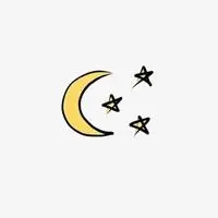 简约月亮星星情侣头像_微信头像图片大全