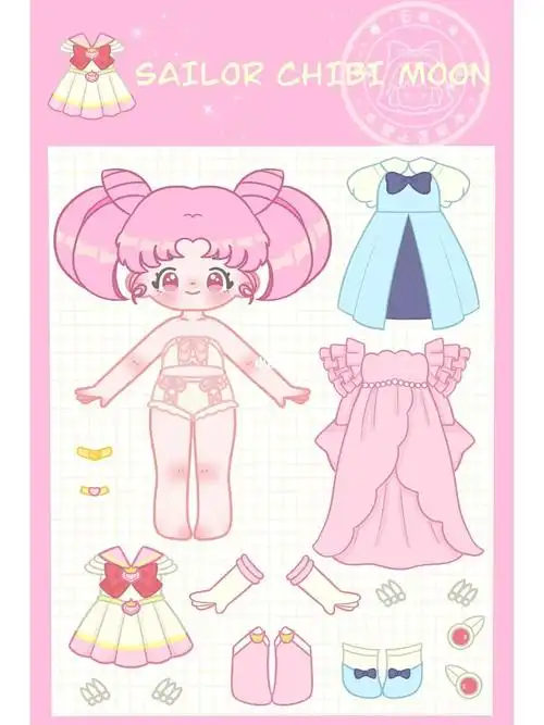 美少女战士小小兔换装贴纸