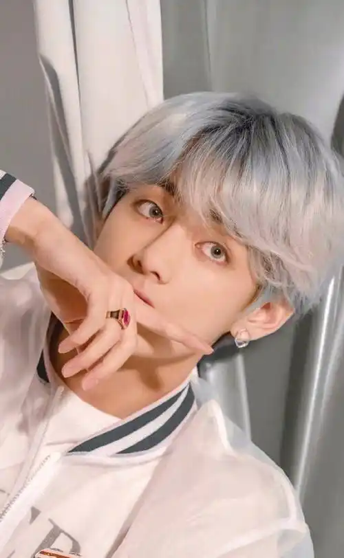 除此之外,还有蔡徐坤,金泰亨,王安宇很多男星都尝试过白发造型.