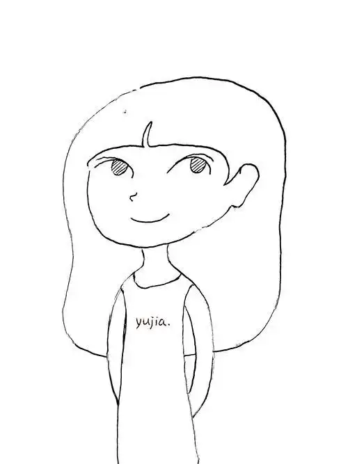 女生自画像简笔画大全 女生自画像简笔画大全短发