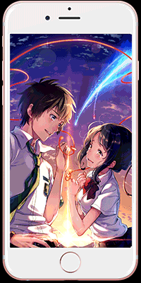 你的名字 新海诚 唯美 浪漫 流星 三叶 livephotos 动态 锁屏 壁纸 动