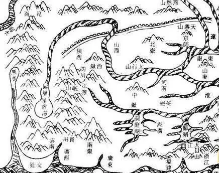 风水电能简笔画明十三陵简笔画山岭简笔画