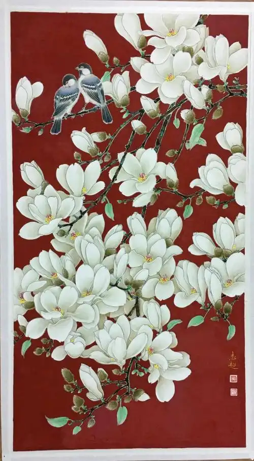 梁志超工笔重彩花鸟画新作赏析张张精彩