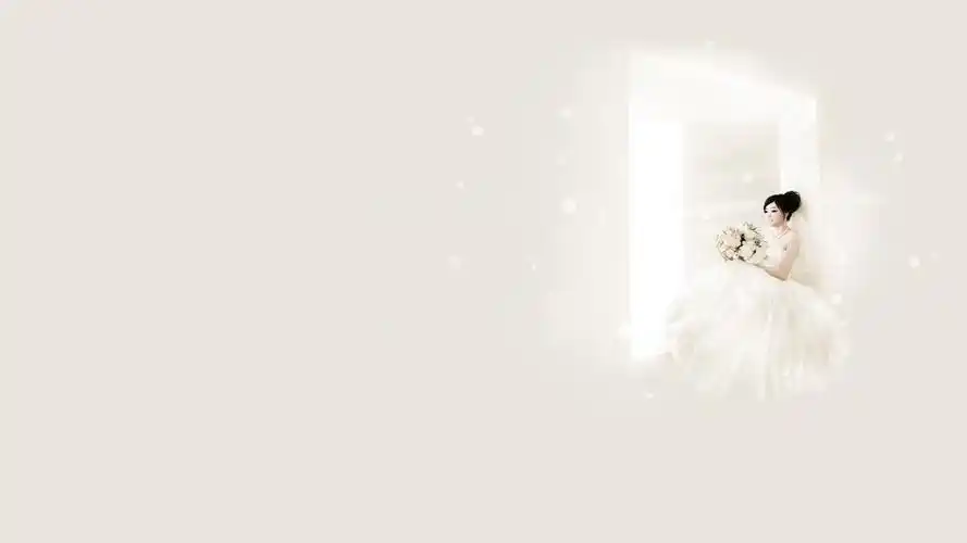 白色唯美婚纱桌面壁纸_唯美壁纸_墨鱼部落格