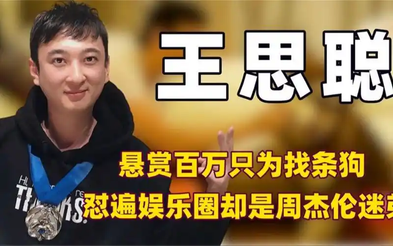 万达太子王思聪:悬赏百万只为找狗,怼遍娱乐圈却对周杰伦害羞