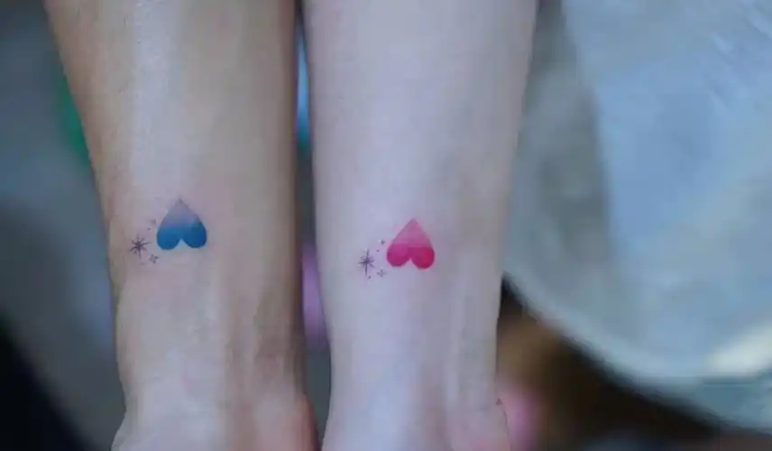 简单低调的一组情侣纹身图片