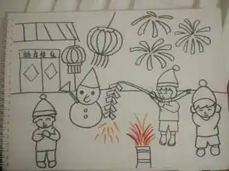 房子简笔画图片大全5春节简笔画简单易学大家一起来试试春节简笔画