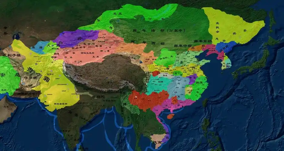 【转】中国历史变迁地图(三国前期)