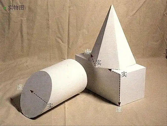 组合石膏几何体照片