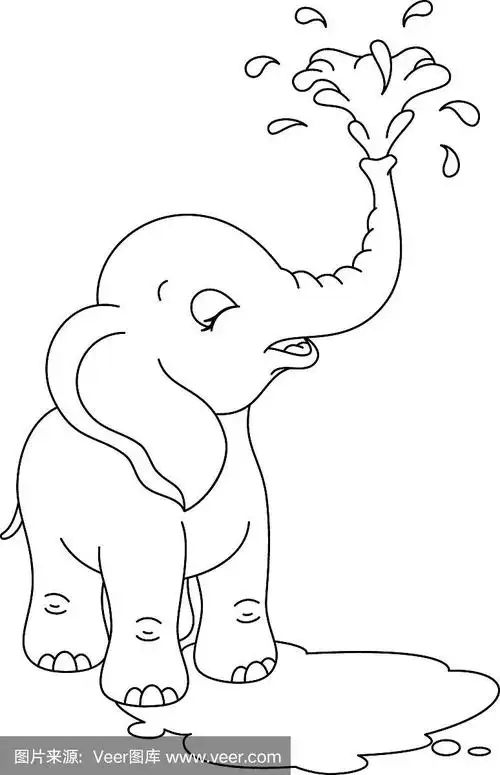小象涂色页