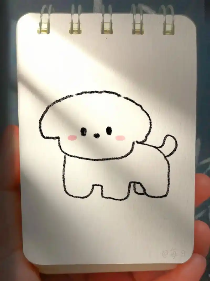 简笔画教程—小狗.#创作灵感 #简笔画 #简笔画教程 #简笔 - 抖音